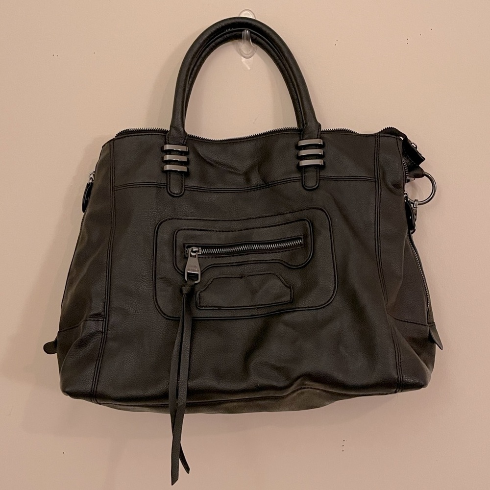 Steve Madden Black Handbag w/ Braided Shoulder Strap